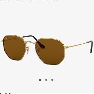 Ray Ban Hexagonal Glasses Brown